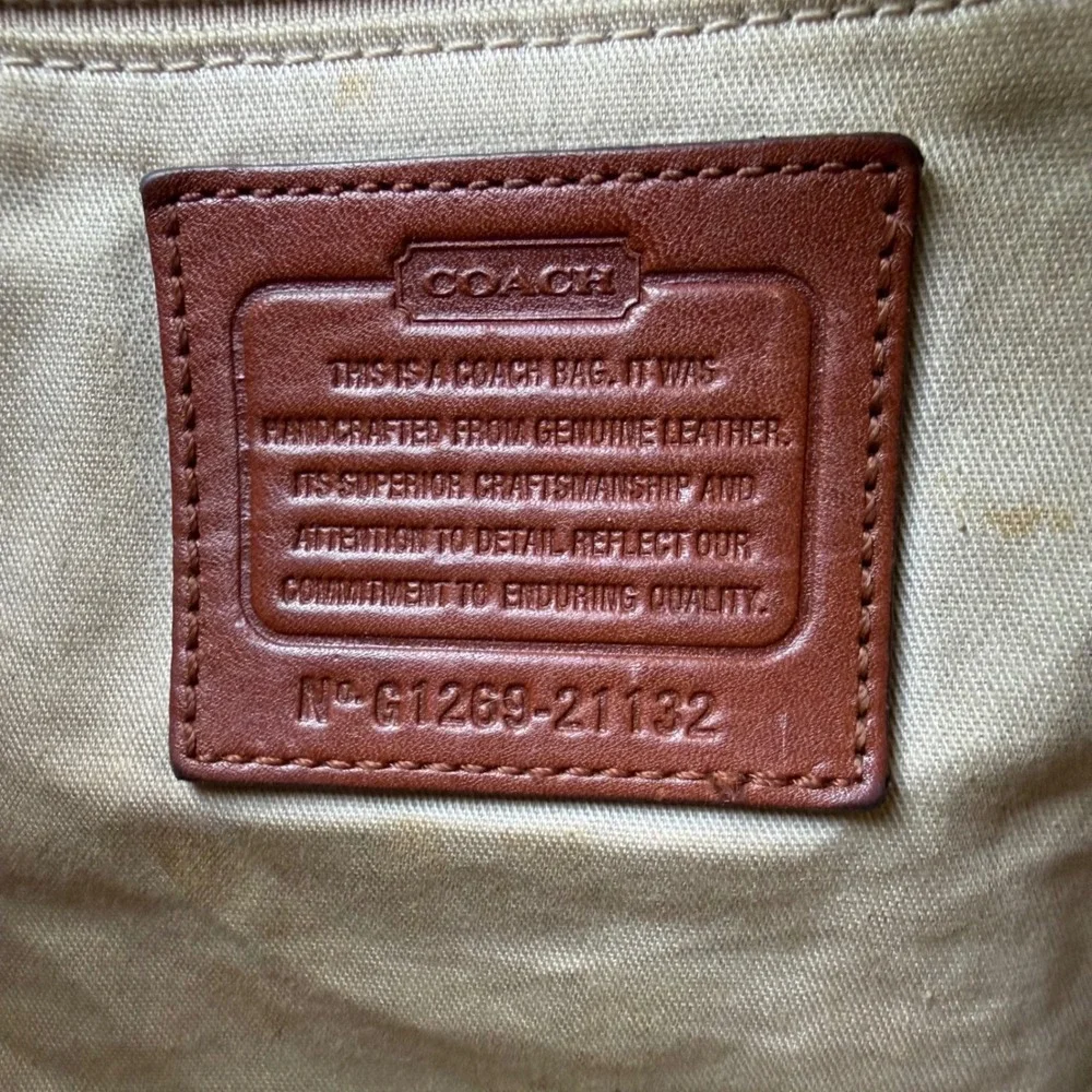 Vtg Coach Legacy Candace Carryall Tanned Leather Large Size Tote Satchel Handbag